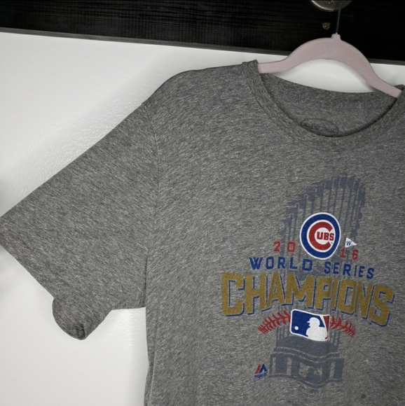 Chicago Cubs Men's 2XL Gray 2016 World Series - Picture 8 of 10